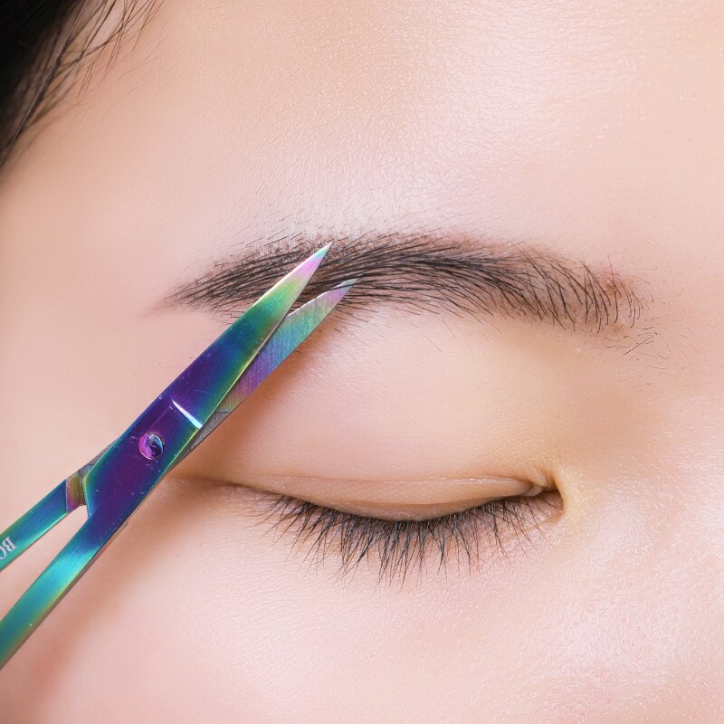 BORN PRETTY-Tijeras de camaleón para uñas, cutículas, maquillaje, cabeza curva, cejas, producto para eliminar la piel muerta, 1 ud.