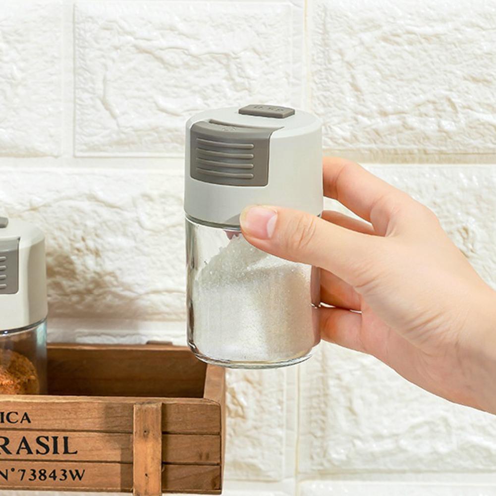 Kitchen Metered Salt Dispenser Salt Control Bottle Jar Type Seasoning Container Press Bottle Seasoning Limited A5G7