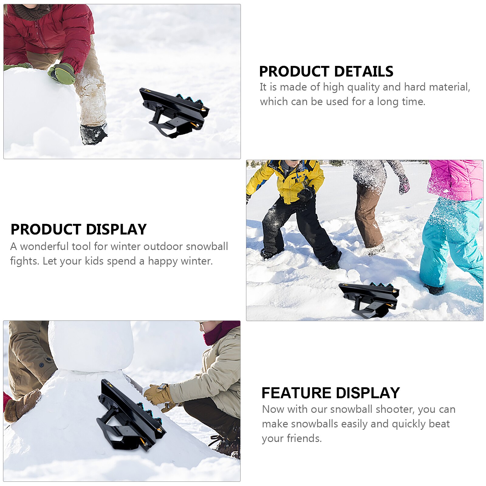 1 Set Winter Spelen Sneeuw Artefact Sneeuwbal Launcher Kinderen Speelbal Met Goggle