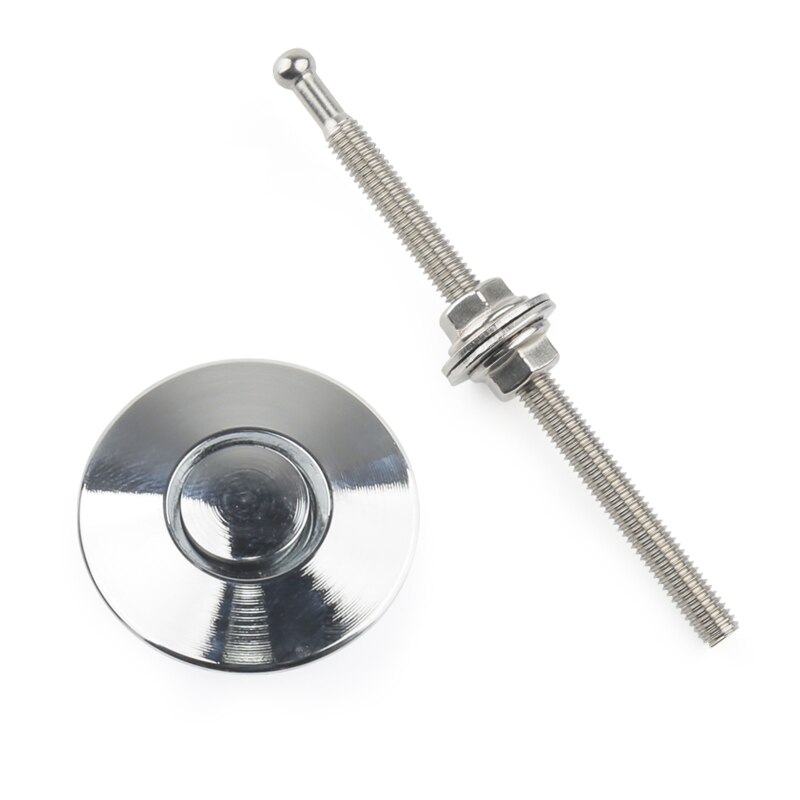 universell 1 stk 1.25 " 32mm trykknapp med trykknapper, låseklipsett, bil hurtig jdm stil pinner: B-sølv