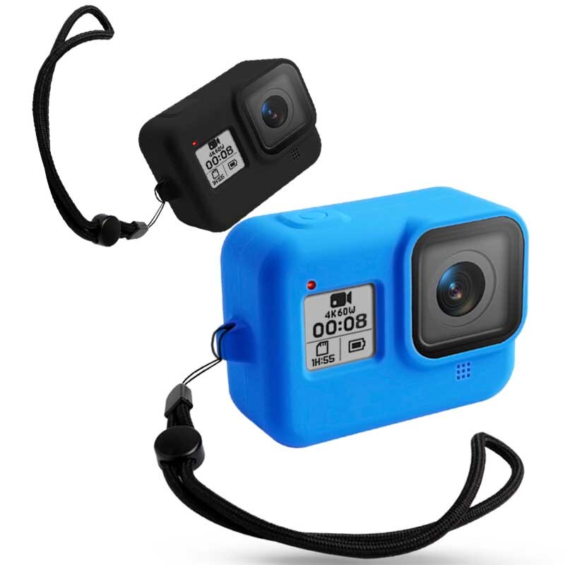 Coque souple en Silicone pour Gopro Hero 8 étui noir bleu coque de protection complète pour Gopro Hero 8 accessoires de caméra d'action