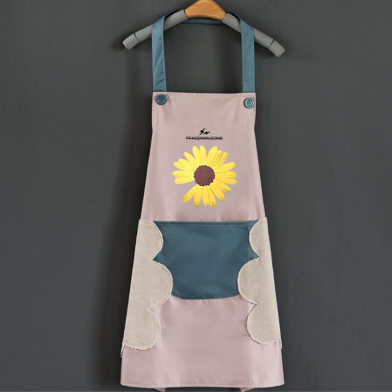 Kampaamo työassistentti työvaatteet parturi kampaaja värjäys vain vedenpitävä naisten vaatteet hiukset esiliina keittiö ravintola: Päivänkakkaran pinkki