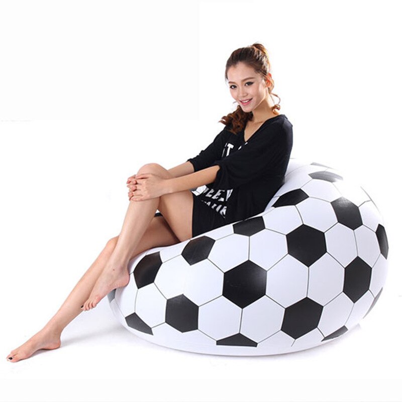 Opblaasbare Grappige Indoor Artic Party Stoel Luie Sofa Vouwen Basketbal Voetbal Stijl Sofa Leisure Ontspannen Kinderen Spelen: Soccer Ball