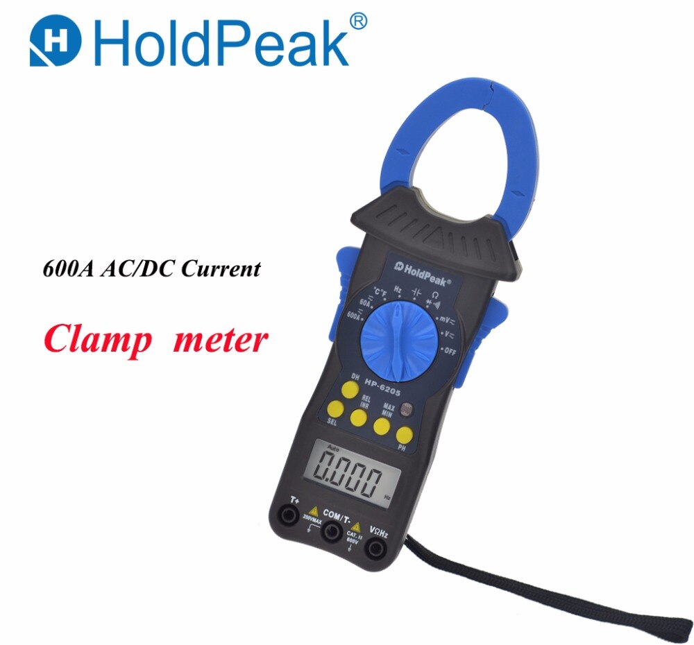 Digital Clamp Meter AC DC Current Voltmeter Ohm 6000 Auto Range Mini Electronic meter,HoldPeak HP-6205