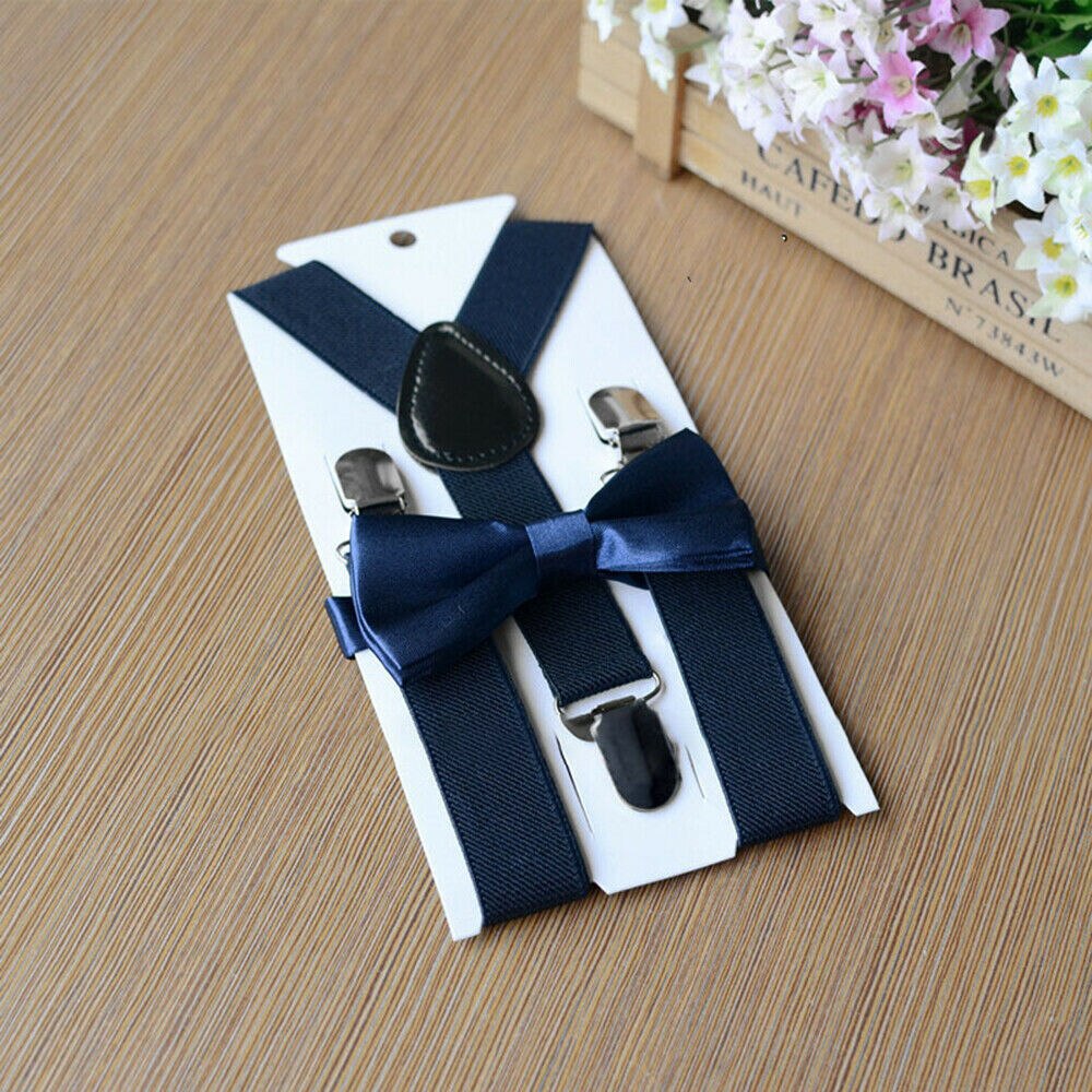 Y powrót muszka pas niemowlę chłopiec dzieci aksamit łuk krawat szelki szelki zestawy krawat garnitur dzieci zaczep na pasek: marynarka wojenna