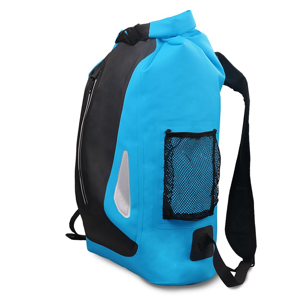 Bolsa seca impermeable al aire libre 25L reflectante ligero Camping Gear mochila senderismo bolsa deporte mochila mujeres hombres bolsa deportiva