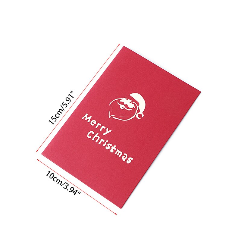 3D Pop Up Wenskaarten Santa 'S Slee Herten Kerst Thanksgiving