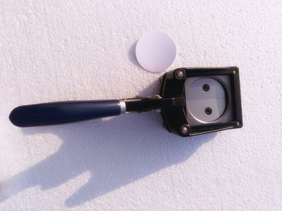 Hand Held Manual Round 25mm 1" (Actual Cutting Size 35MM) Paper Graphic Punch Die Cutter for Pro Button Maker