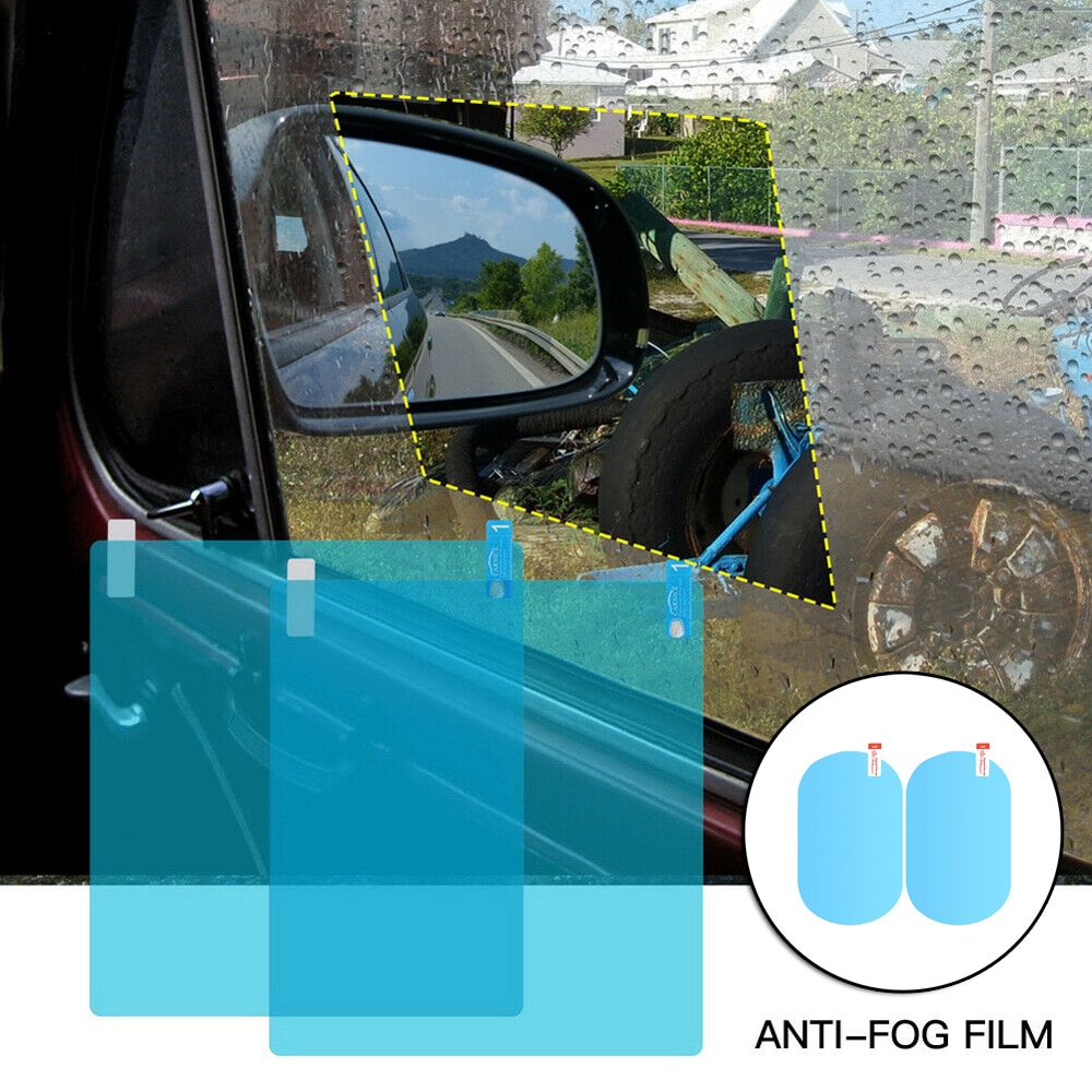 4 Stuks Auto Anti-Fog Stickers Film Voor Auto Achteruitkijkspiegel Side Waterdichte Raamstickers Unviersal Gereedschap