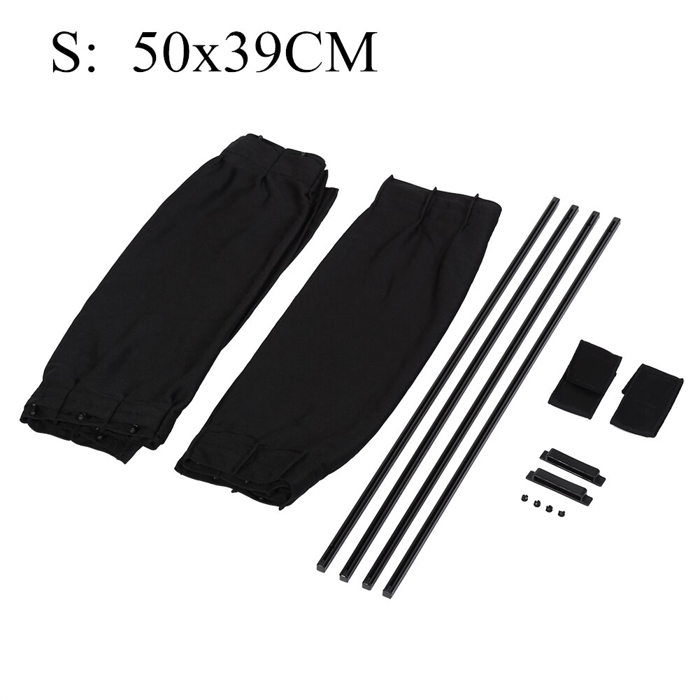 Car Curtains Window Shades UV Protection Auto Privacy Shade Valances for Side Window Universal Windshield Sunshade: Black 50x39cm