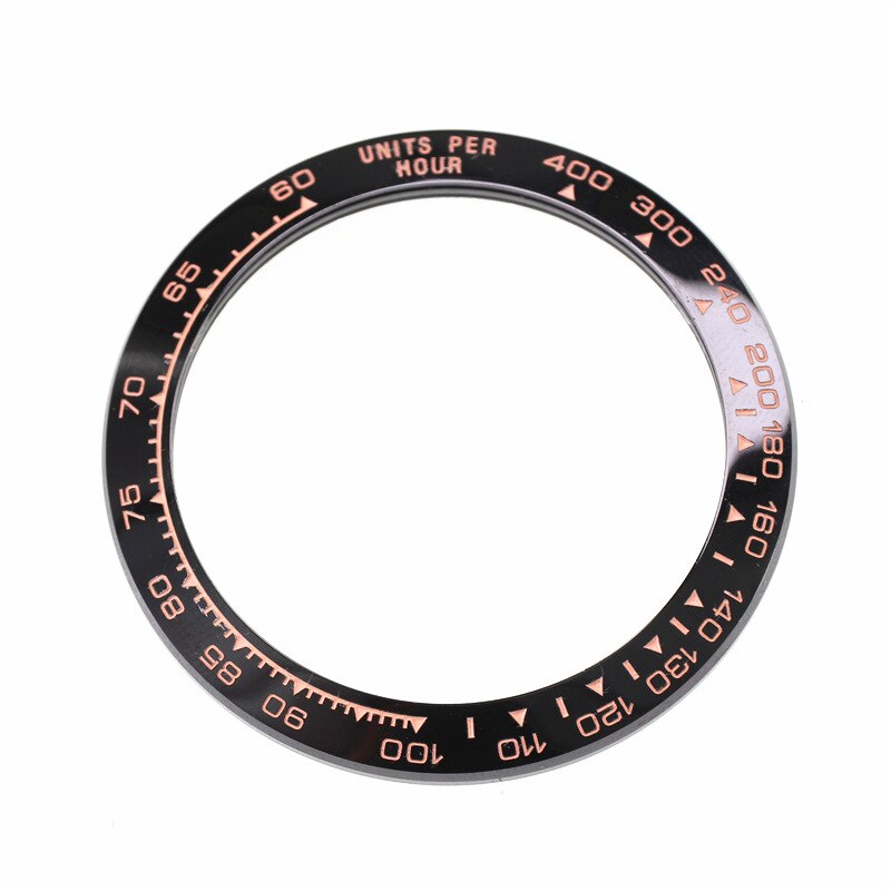 38mm/38.5mm zegarek ceramiczny Bezel wkładka dla mężczyzn zegarek twarz wiele stylów zegarki wymienić akcesoria średnica wewnętrzna 30.7mm: 38.5 czarny róża złoto