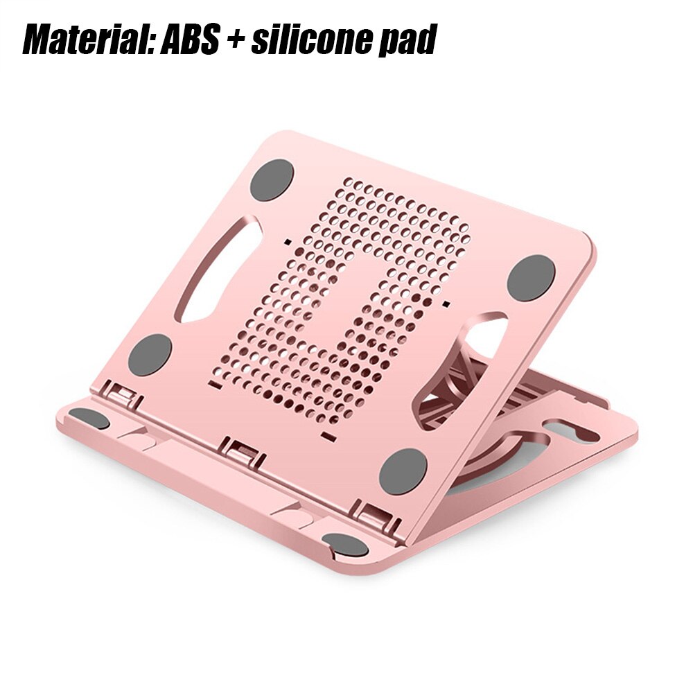 Verstellbarer, faltbarer laptopständer, universeller tragbarer desktop-notebook-halter, rutschfeste tablet-halterung, zubehör für macbooks: Rosa