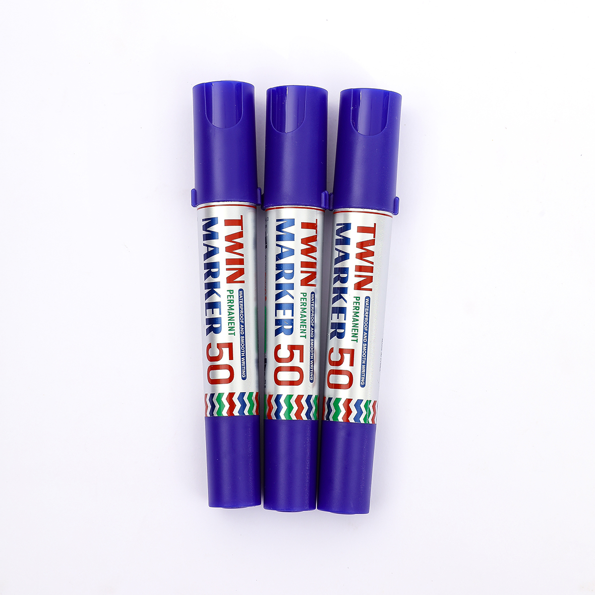 3pcs Waterproof Large Permanent Markers Dual Tips 2mm-6mm Wide Marker for Stone, Poster, Canvas, Glass, Wood, Ceramic: Blue