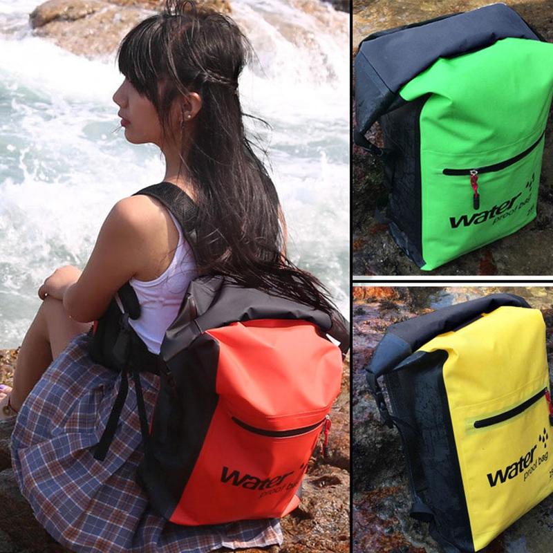 Bolsa de natación impermeable para exteriores, mochila de almacenamiento de 25L, para Rafting, canoa, kayak, río, 530g