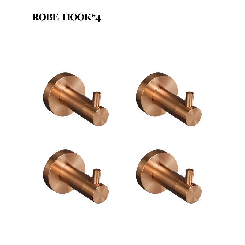 Brushed Rose Gold 304 Stainless Steel Wall Hook Toilet Paper Holder Towel Bar Toilet brush Bath towel rack Bathroom Accessories: Red