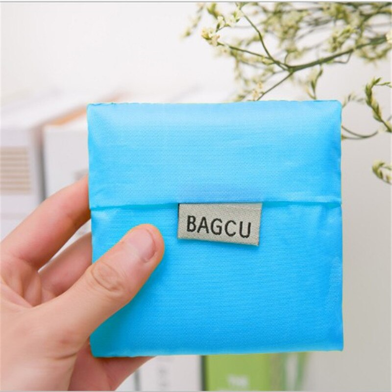 Waterproof Shopping Bag Portable Folding Reusable Foldable Shopping Bag Eco Tote Market Grocery Bag: Blue