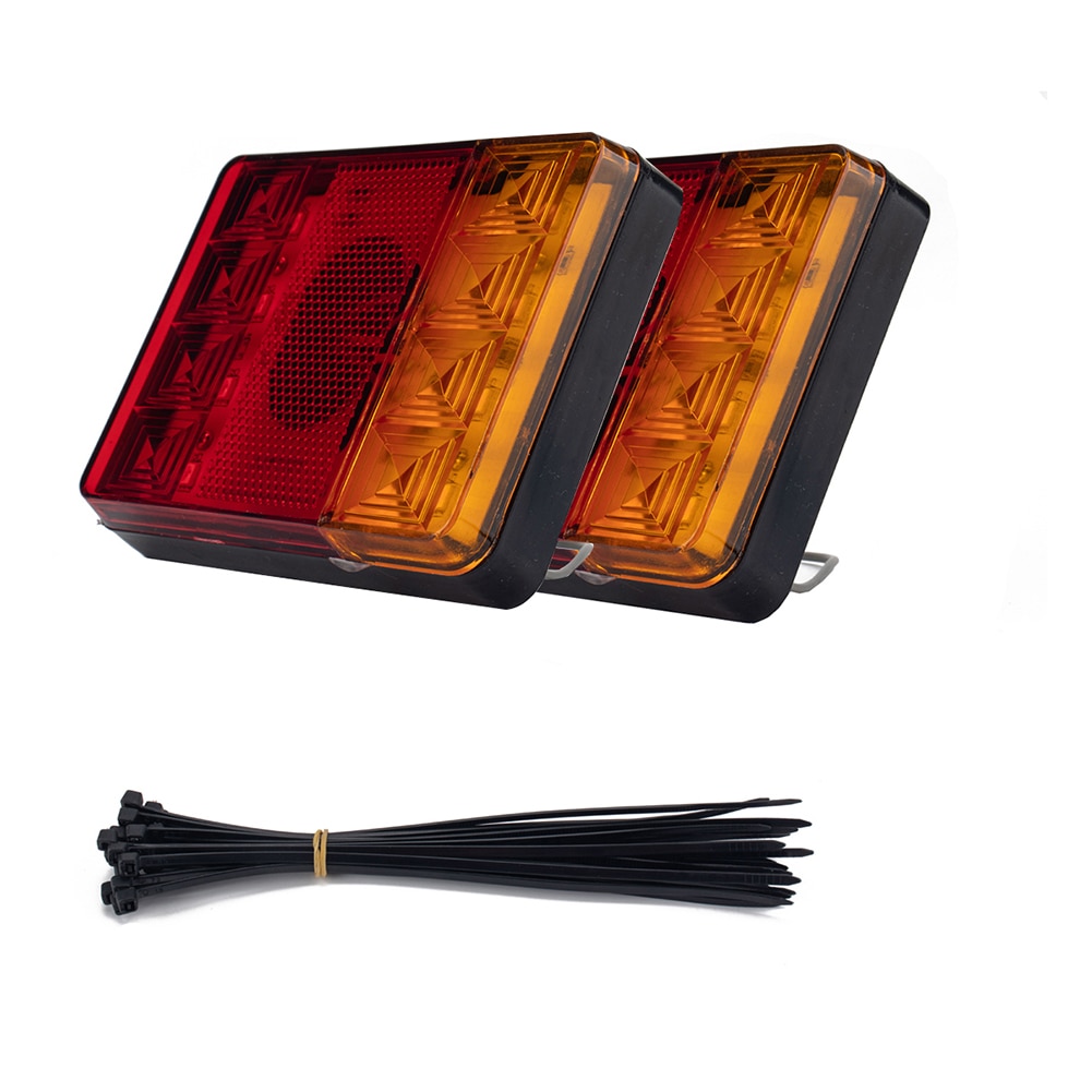 8 LED Taillight Rear Indicator Light Brake Stop Lamp for Boat Truck Trailer Waterproof Taillight Truck Light 2pcs
