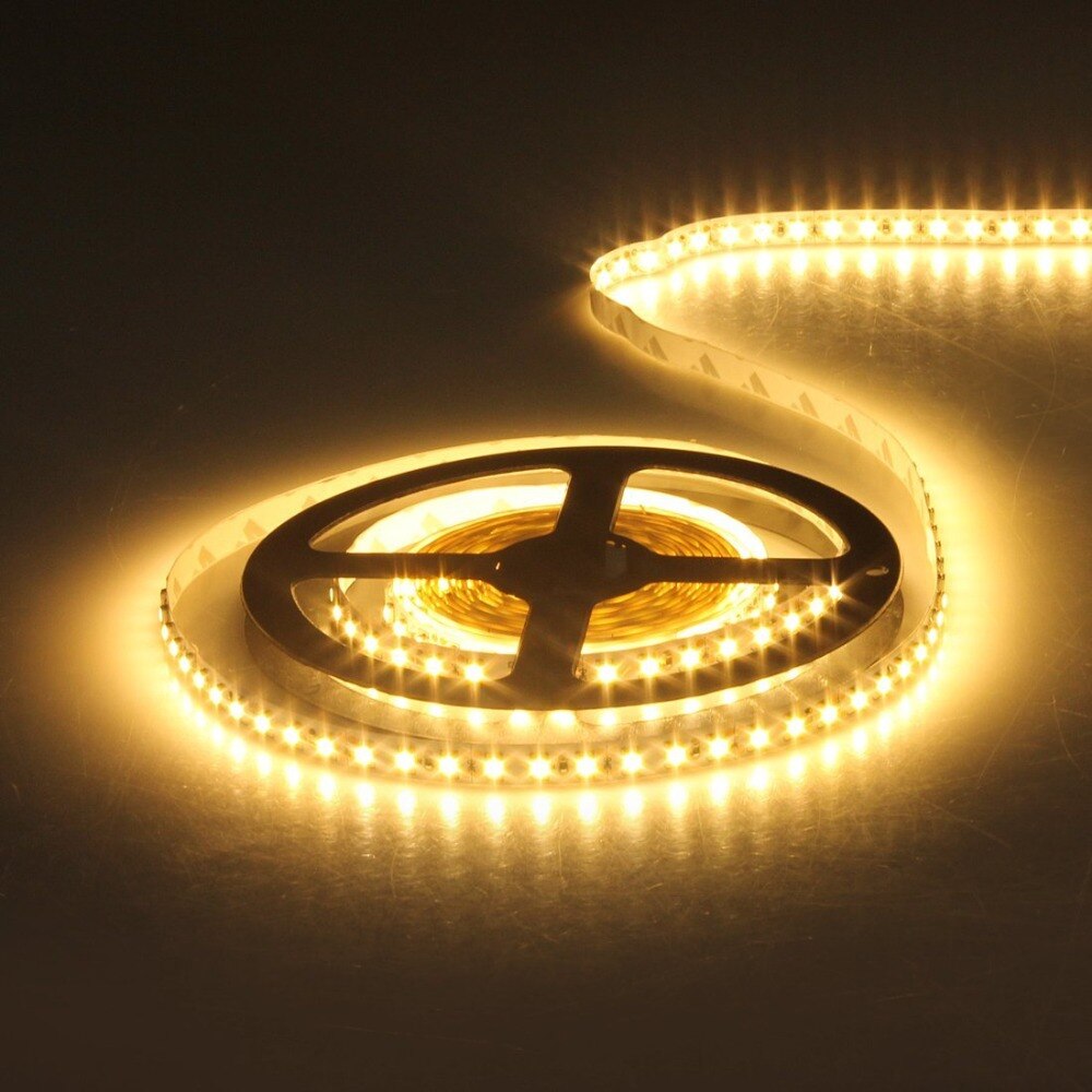 Led-stribelys 3528 600 led 5m vandtæt  ip65 dc 12v 3000k 6500k 9000k hvid varm hvid kold hvid 2835 fleksibel tape