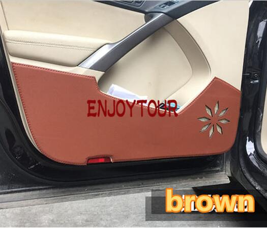 Car pads front rear door Seat Anti-kick mat Accessories For SUBARU Forester Legacy Outback XV BM BR BN BS SH SJ: Silver