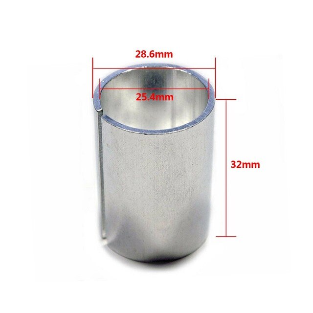 Cykel cykel frempind shim 1 &quot; styrmand  to 1 1/8 &quot; gaffel 28.6-25.4mm stamme gaffel adapter aluminium shim slidstærkt mtb landevejscykel tilbehør: 32mm