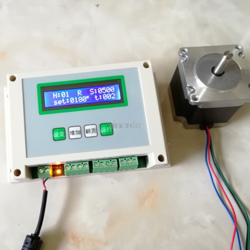 A8_01 Stepper Motor Controller LCD Digital Display Programmable Angle Action Delayable Control Panel Motor Controller12-24V