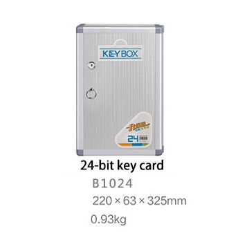 Aluminum alloy Key Cabinet Wall Mounted Security Management Keybox Storage Safes Contains key cards For Company Home Office: 24-bit key card