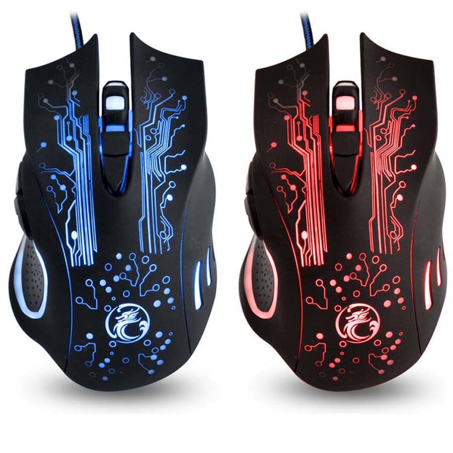 Giausa gaming sport headset stereo bas hörlur mikrofon led ljus för  ps4 xbox en pc +5000 dpi 6 knappar pro gaming mus