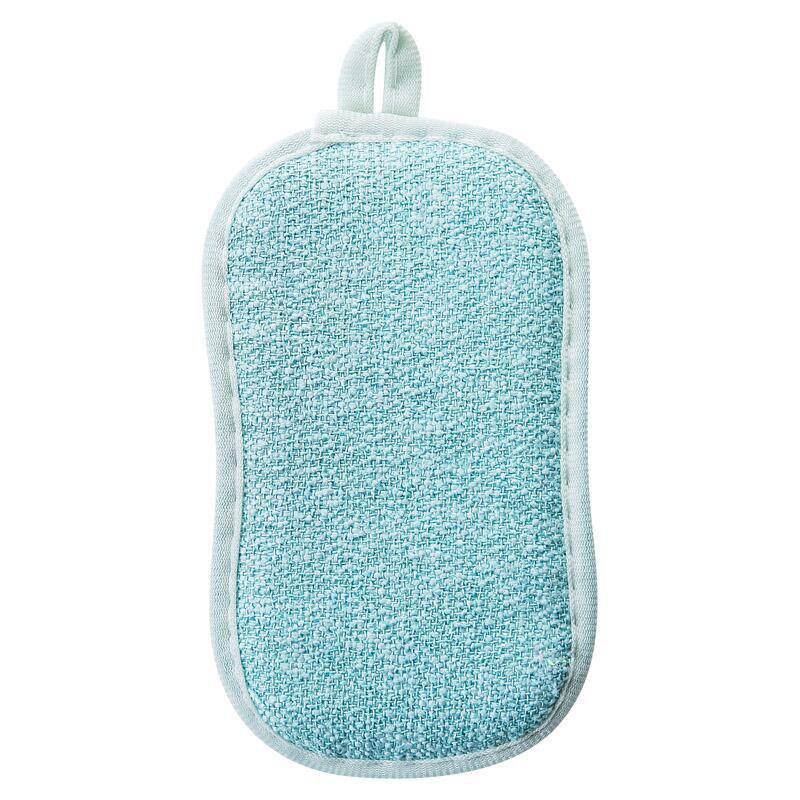 Kitchen Sponge Rag Cleaning Cloth For Washing Dishs Kitchen Supplies Double Side Absorbent Dishcloth Special Soft Kitchen Tool: Lake blue