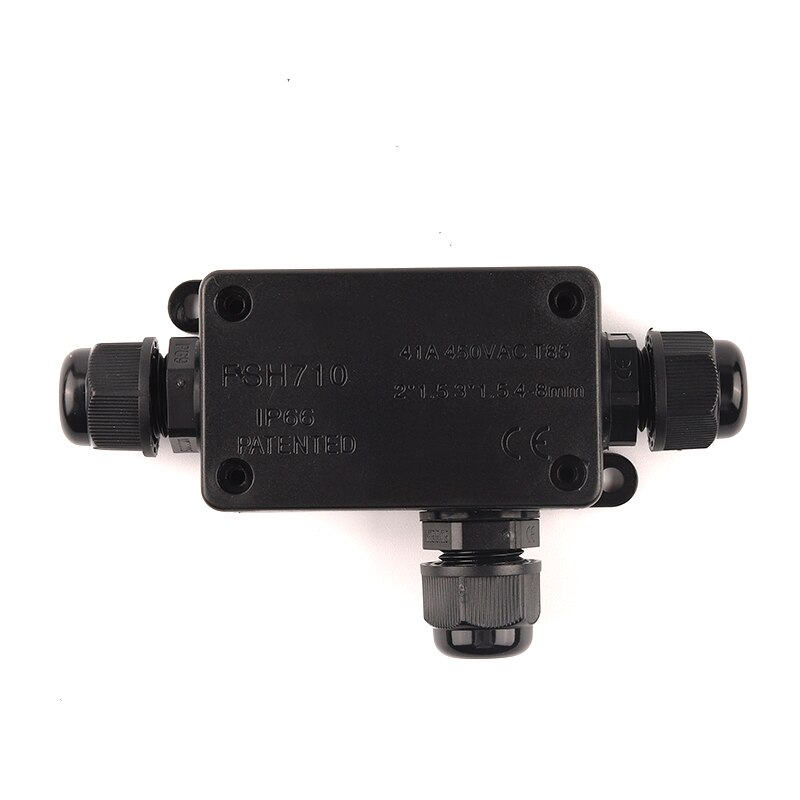 2/3 Pin IP66 Outdoor Waterproof Cable Connector 41A/450V Junction Box With Terminal Wire Connection