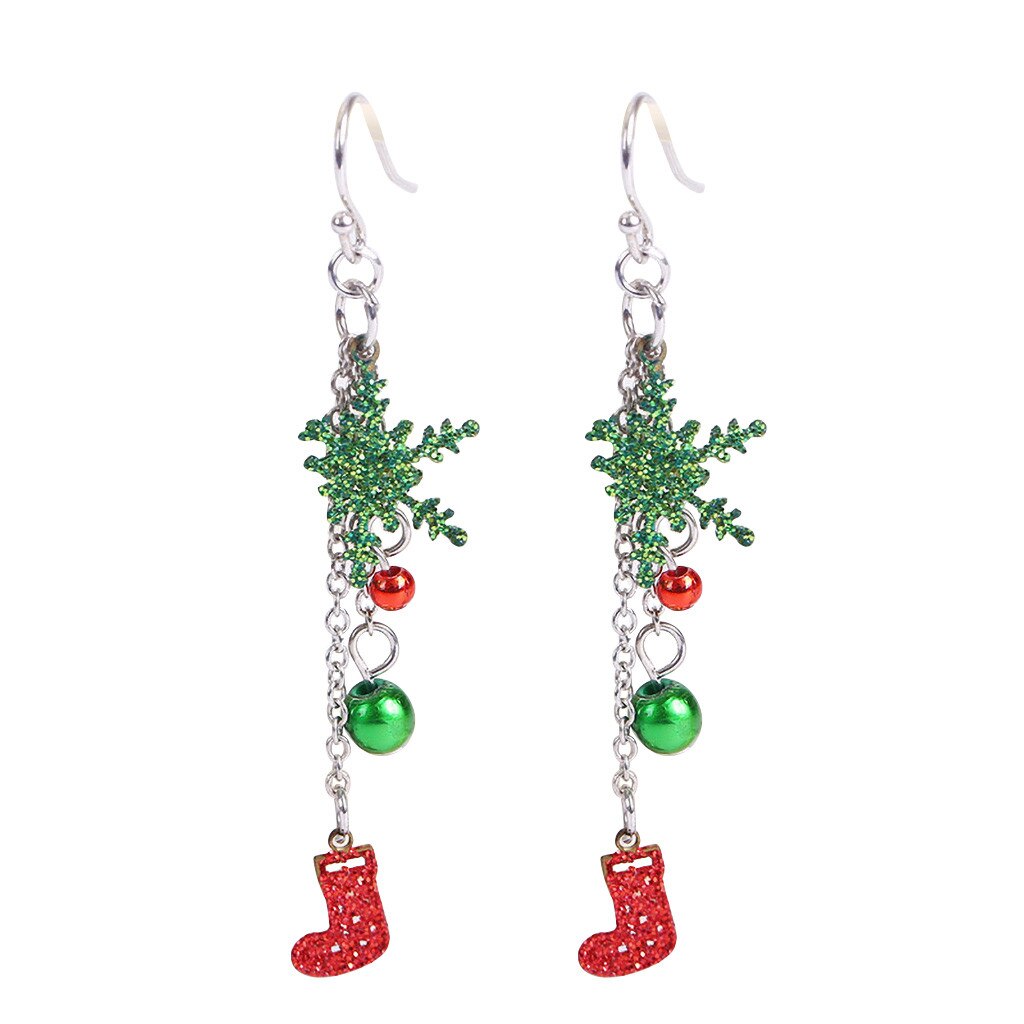 2020 feminino natal gancho gota balançar brinco bola de natal meia eardrop jóias presentes de festa de natal pendientes mujer moda fn70: B