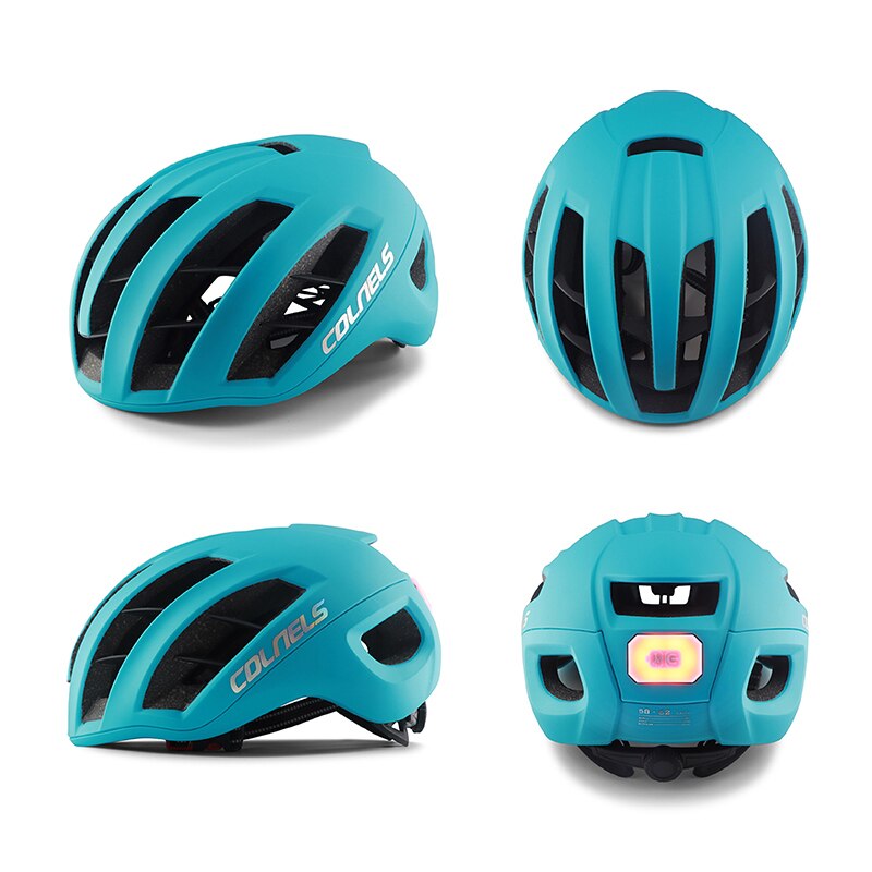 MTB Road Bike Downhill Helmet LED Lights pro Cycling Helmet Outdoor Sport Riding Bicycle Helmet For Man Aero Safely Cap: 2 / M 54-58 cm