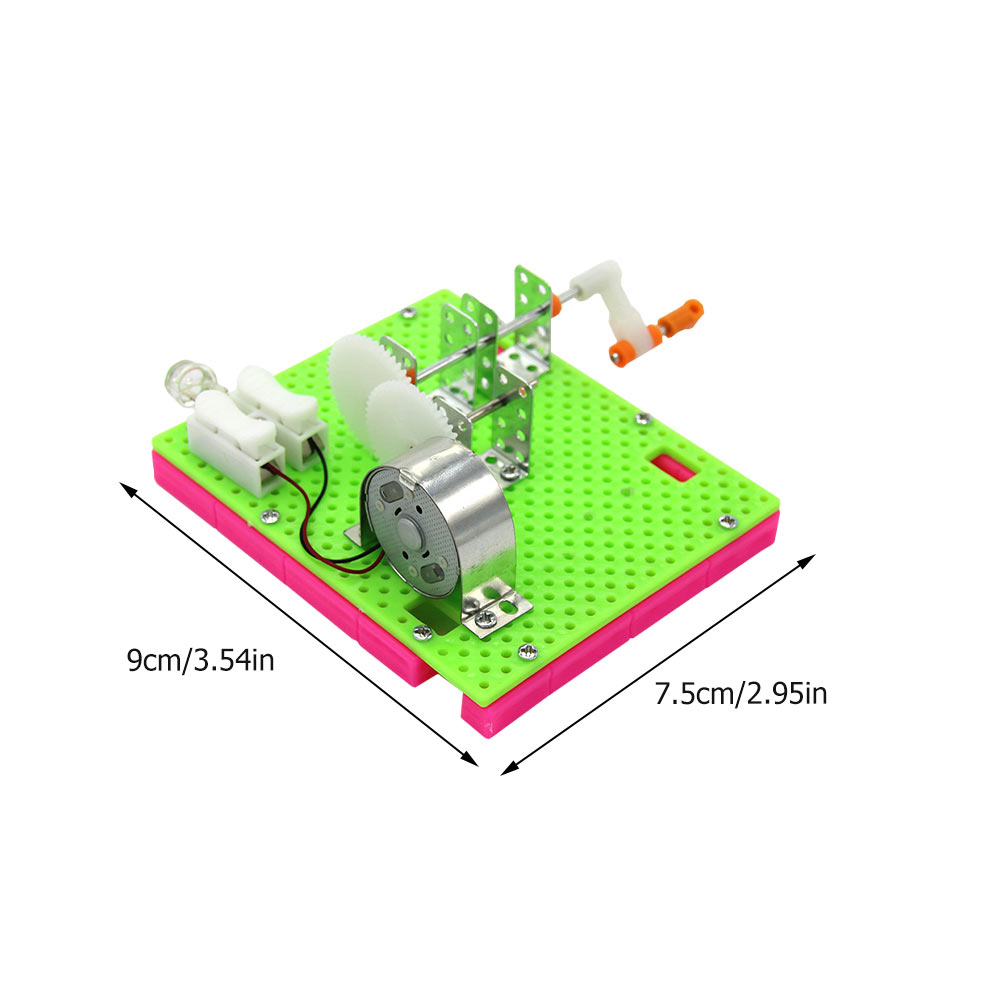 1 Juego de generador de electricidad Manual DIY, modelo educativo de enseñanza