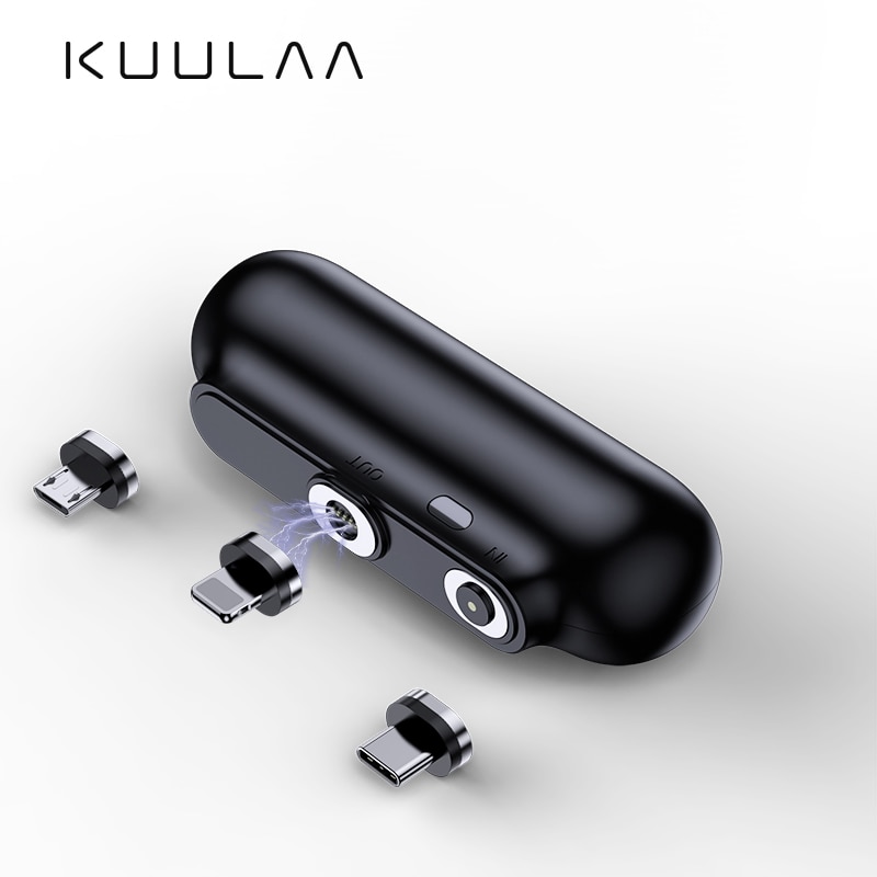 KUULAA magnetisch Energie Bank 2600mAh kabellos Mini Prower Bank Ladung Energie Magnet Tragbare Ladegerät Handy, Mobiltelefon Externe Batterie