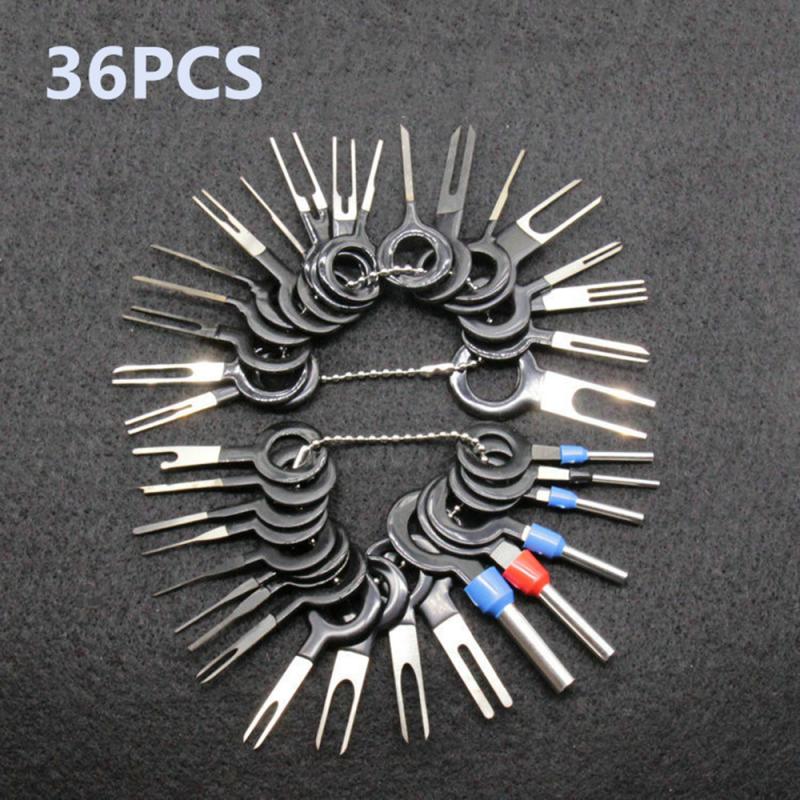 26/36/41/59pcs Car Terminal Removal Kit Wiring Crimp Connector Pin Extractor Puller Terminal Repair Tools