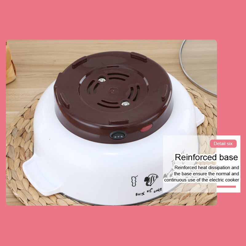 Panela elétrica multifuncional 220v, frigideira elétrica para aquecimento de ovos para macarrão