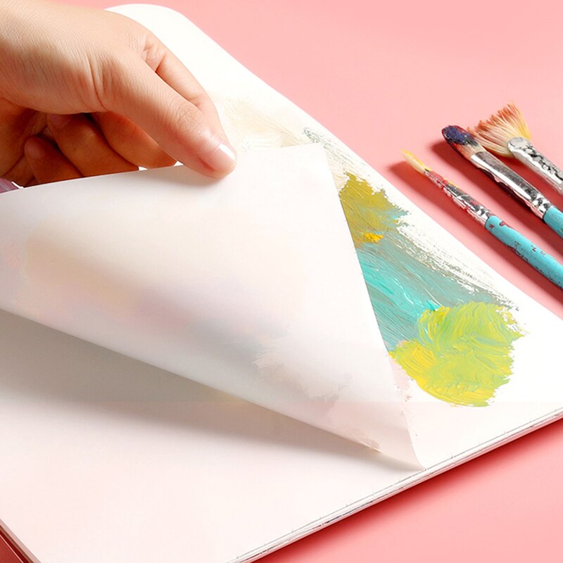 Paleta descartável de rasgar yun para pintura a óleo, não precisa lavar, ajuste a3/a4, papel/paleta/almofada/livro, aquarela/guache/acrílico/pintura a óleo