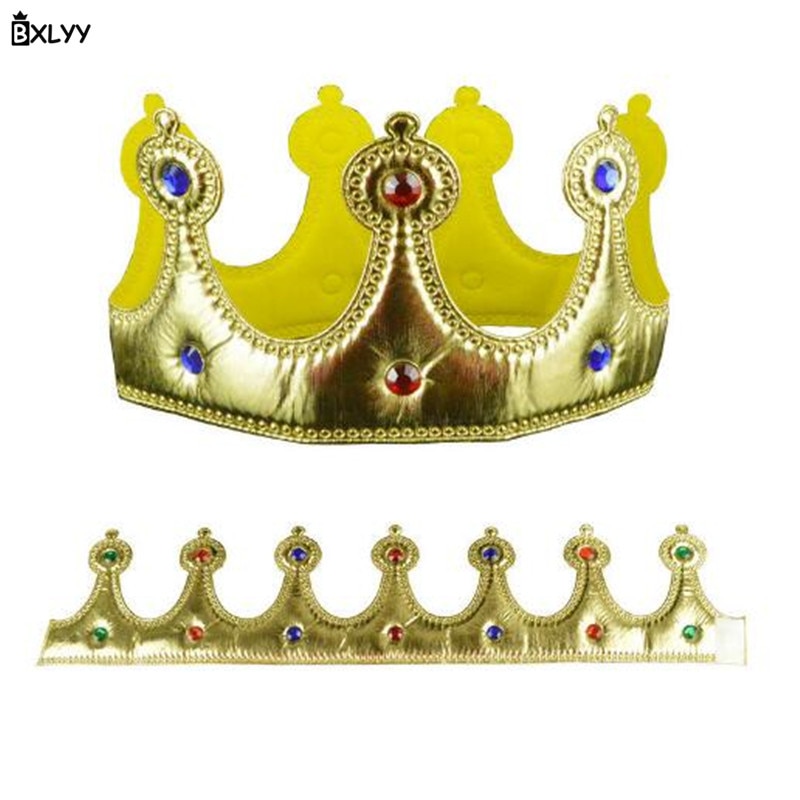 Bxlyy 1pc børns kronprinsesse prinsesse krone hat fødselsdagsfest dekoration jul halloween år baby shower  .0z