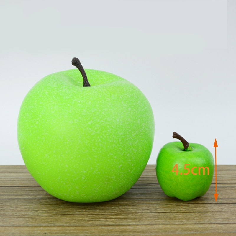 20 stk / parti festlige forsyninger kunstig indretning frugter boble mini simulering frugt æble orange citron sæt model håndværk