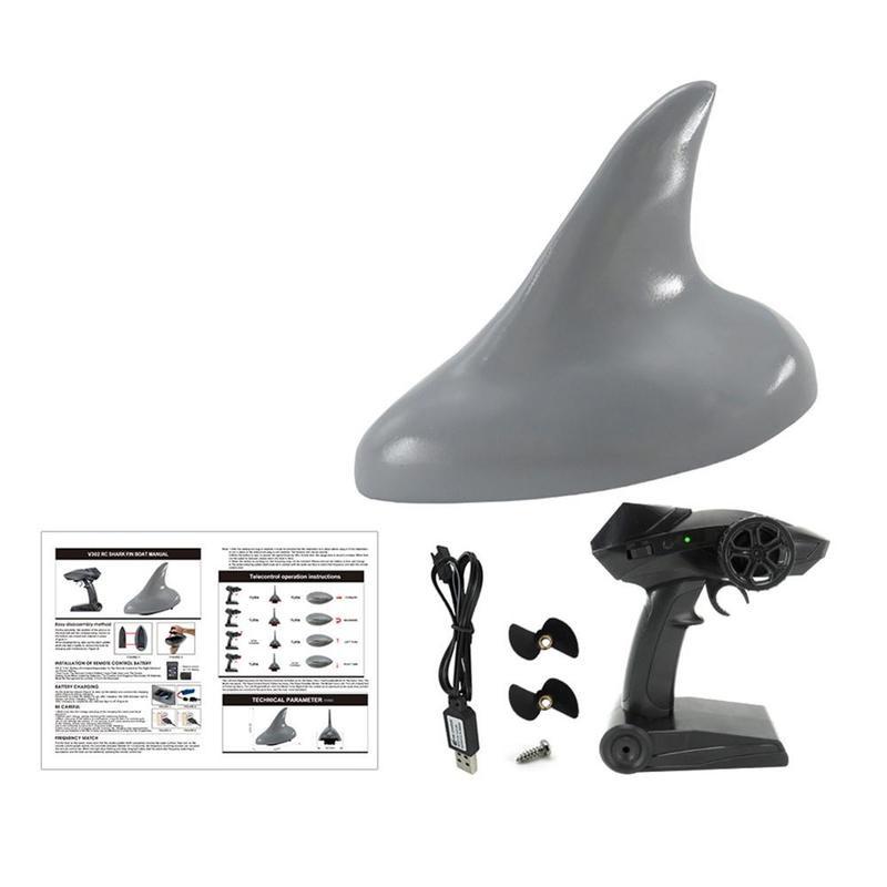Requin aileron RC bateau 2.4GHz télécommande jouets électriques pour enfants Simulation extérieure Spoof vitesse requin jouet enfants 15km/ G4E3: Default Title