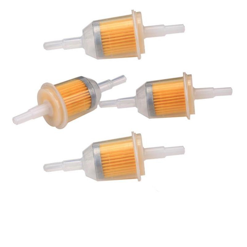 Filtro de combustible en línea de Gas, 6MM-8MM, 1/4 ", para cortacésped, motor pequeño, filtros de aceite de motocicleta, Piezas de motocicleta, 10 Uds.