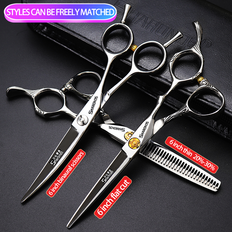 6/7 Inch Professionele Kapper Schaar Set 440C Japanse Staal Kappers Dunner Snijden Duitsland Haar Snijgereedschappen
