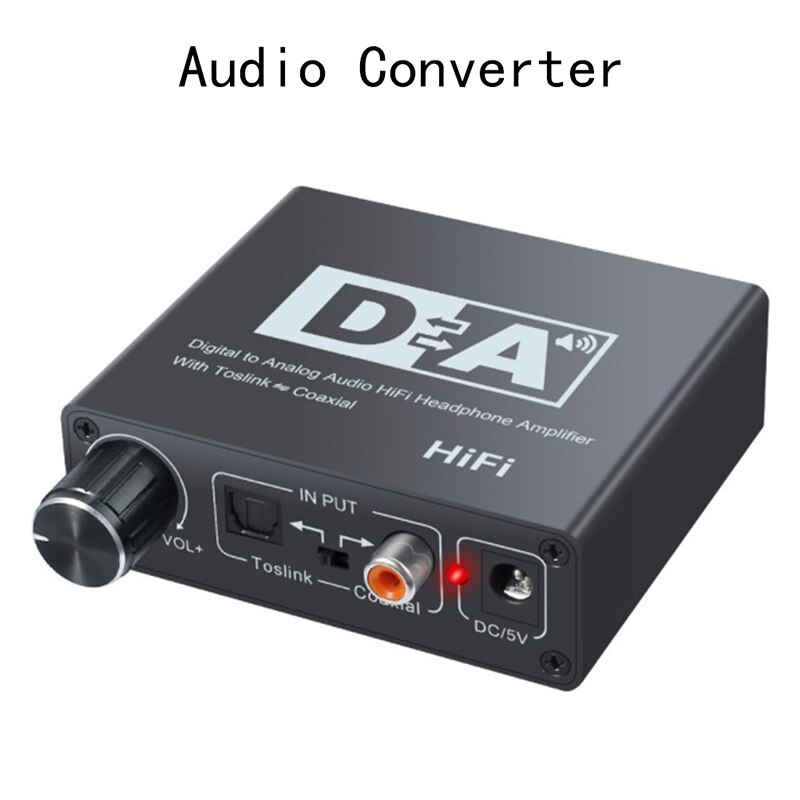 Hifi Amp Digitale Audio Analoog Converter Rca 3.5Mm Hoofdtelefoon Optische Uitgang