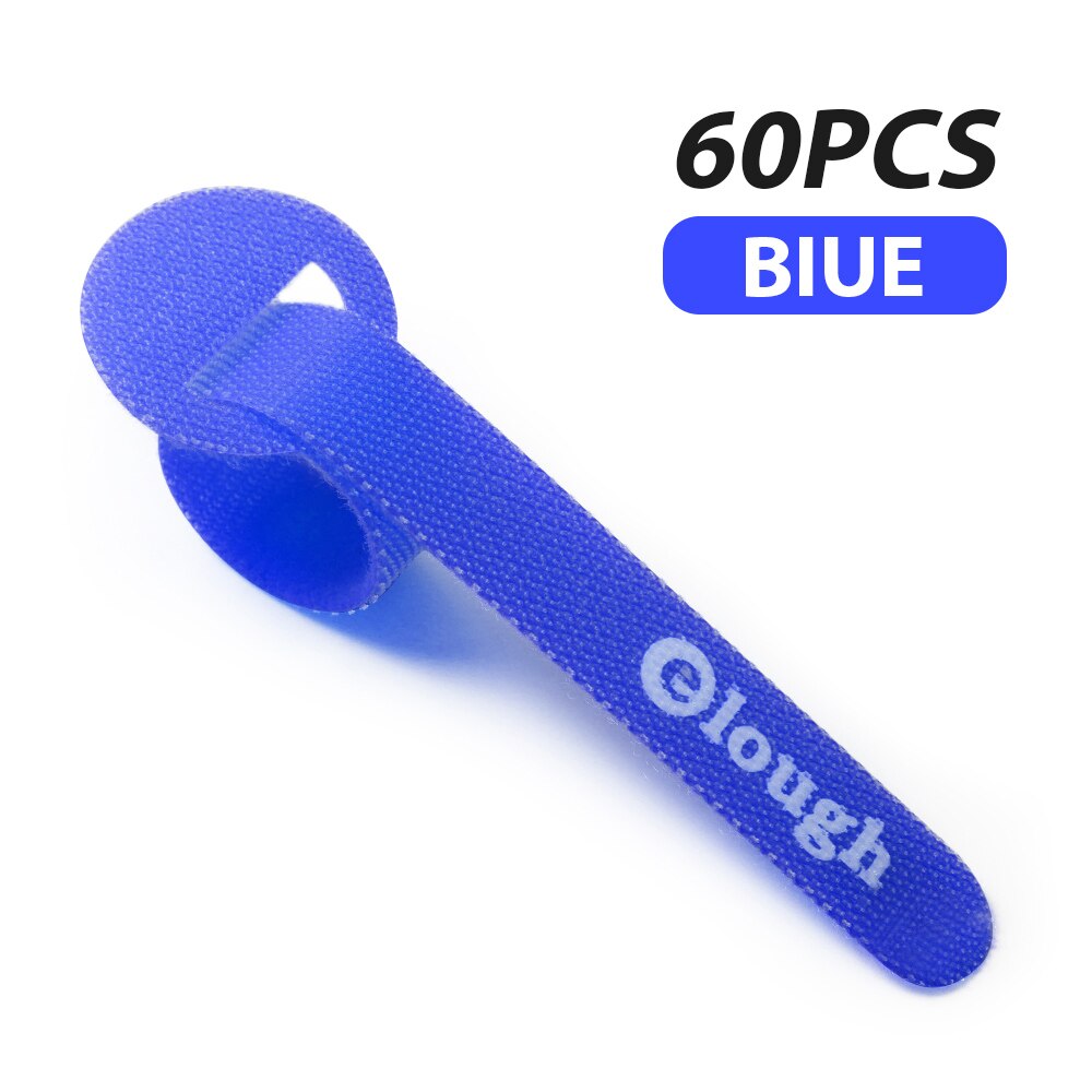 Elough USB Kabel Wickler Organizer Telefon Kabel Verwaltung Maus Computer Kopfhörer Draht Wickler Krawatten Wicklung Haken Schleife Feste Kabel: 60Stck Blau