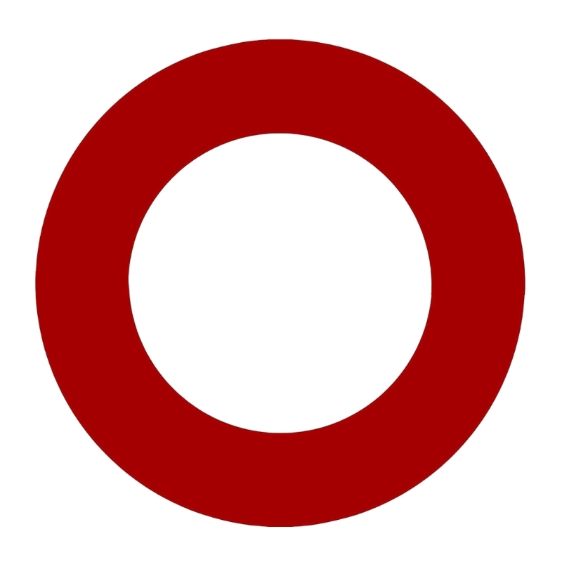 Jeu de fléchettes rond pour la maison et les salles de jeux, anneaux de protection murale: Rouge