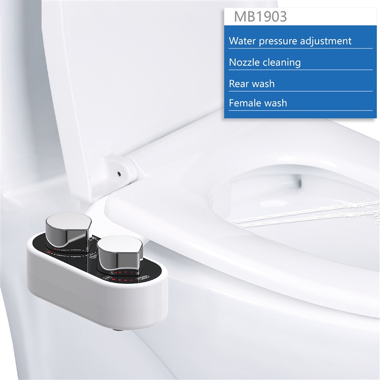 Non-Electric Bidet Toilet Seat Bidet Attachment Self-Cleaning Nozzle-Fresh Water Bidet Sprayer Mechanical Muslim Washing