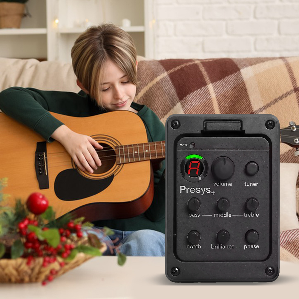 201 Klassieke Akoestische Gitaar EQ Tuner Piezo Pickup Onboard Voorversterker Systeem 4-Band Equalizer voor Presys +