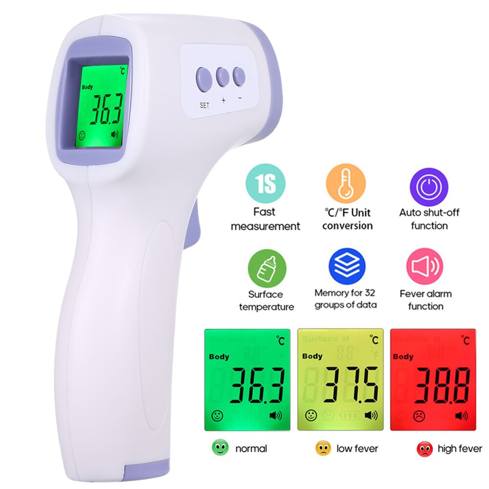 Termómetro Digital infrarrojo IR sin contacto, Sensor de temperatura para frente, cuerpo/objeto, medición LED para bebés/adultos: style 5