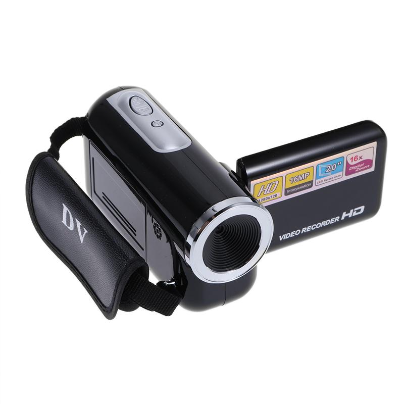 3pcs Mini Video DV videocamera palmare 16 milioni di pixel fotocamera digitale LED Flash Zoom digitale 2.0 pollici (nero)