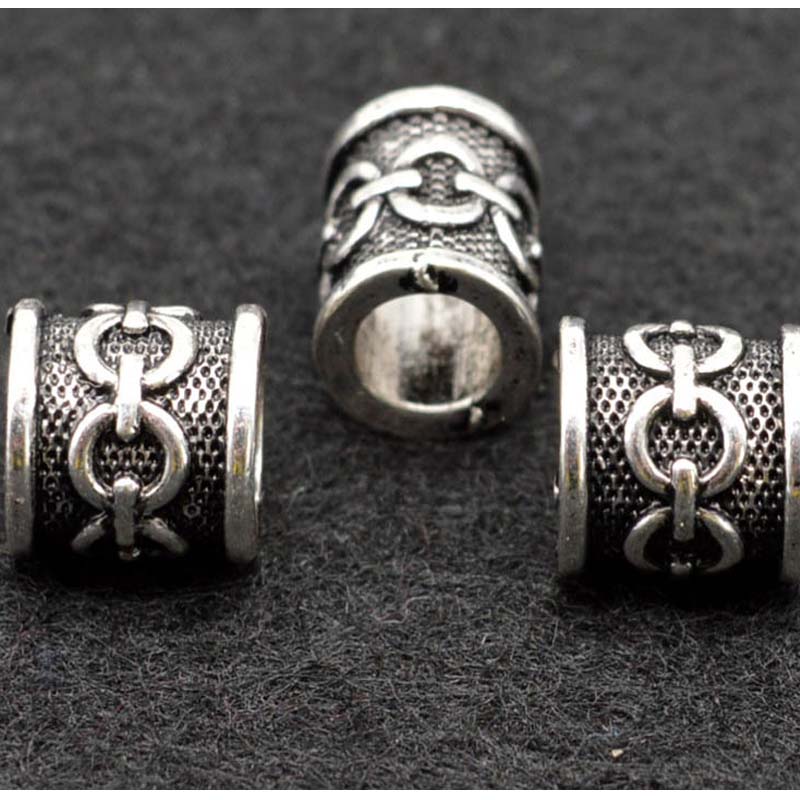 5pcs Viking Celtic Runes Charms Hair Braid beard Dreadlock Bead Hair Rune Beads For Jewelry Making Ring for DIY Findings