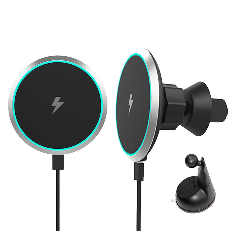 15W Draadloze Auto Magneti Charger Voor Iphone 12 Pro Max Qi Snel Opladen Air Vent Car Mount Magneet Adsorbeerbare telefoon Auto Houder